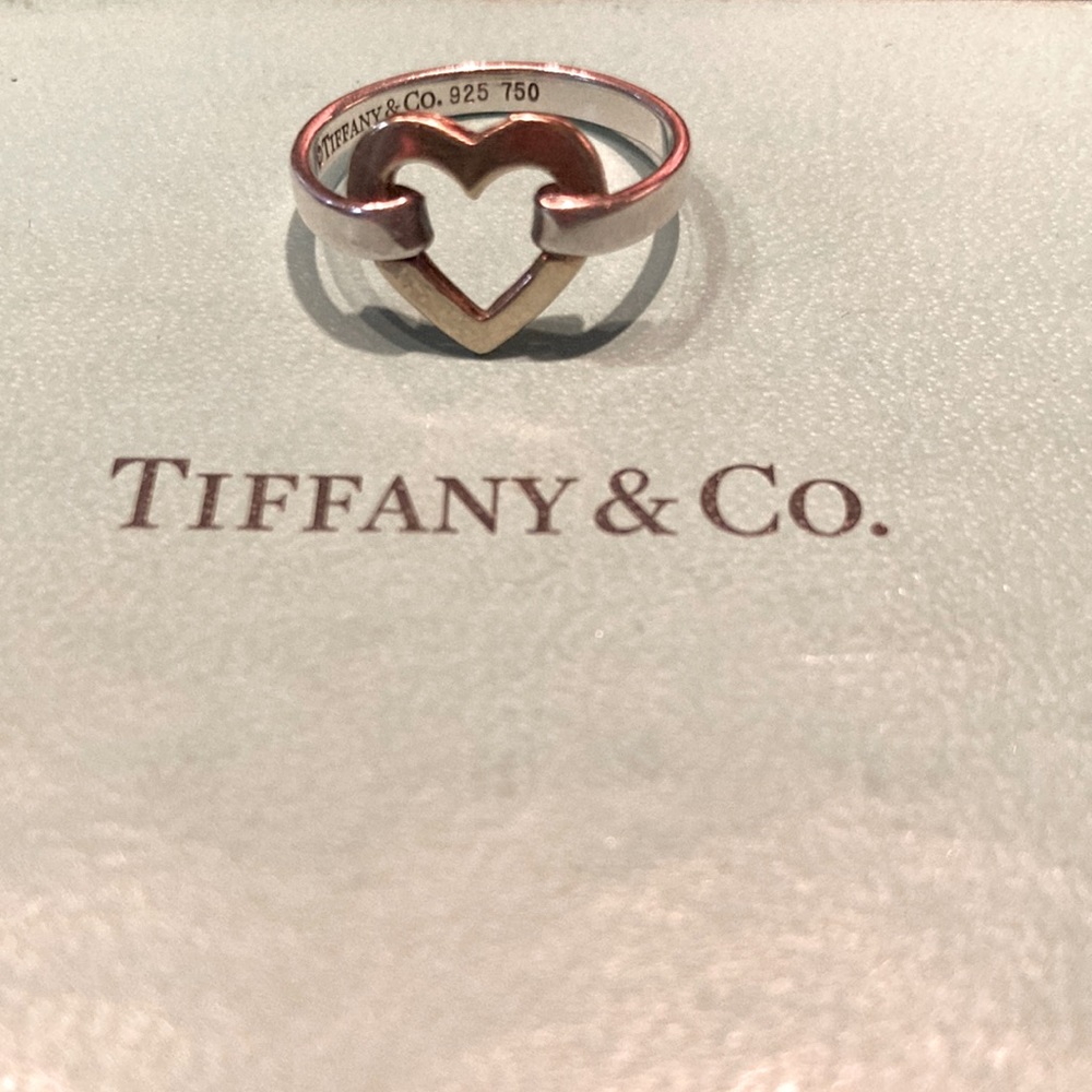 Tiffany’s two toned heart ring